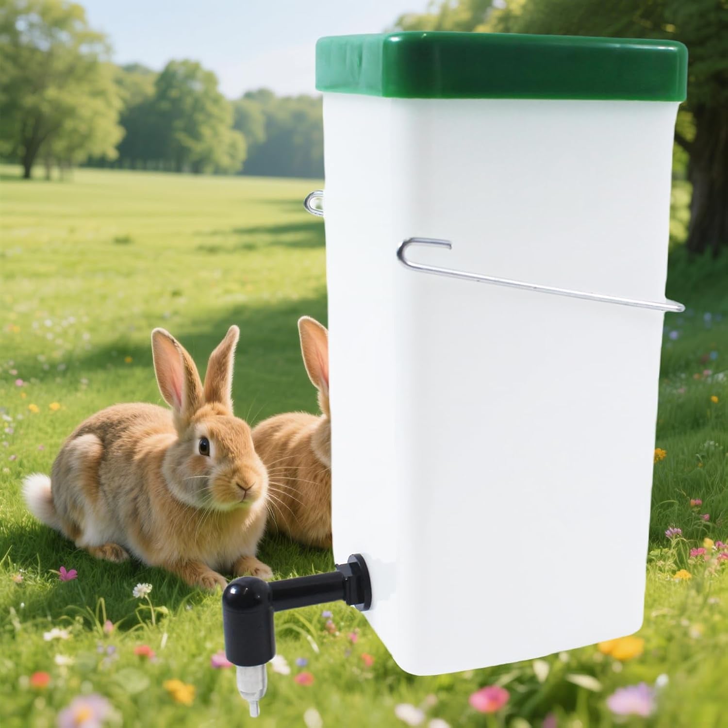 2pack-rabbit-water-bottle-for-cage-32oz-small-animal-water-dispenser-water-bottle-for-small-pet-bunny-ferret-hamster-guinea-pig-rabbit-chinchilla-mouse-rat-gerbil-clear-2-pack-32-ounce
