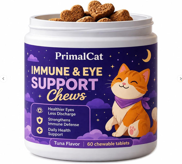 Primalcat Immune & Eye Health Support Cat Chews (60 Chews)1