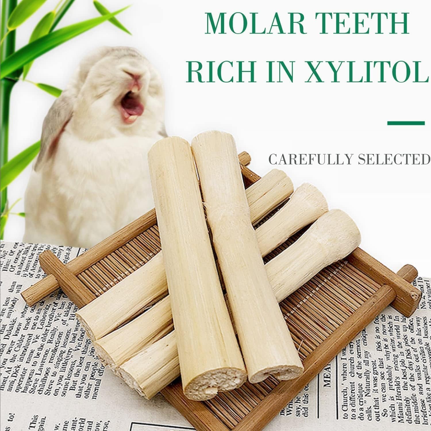 2lb-sweet-bamboo-chew-sticks-for-rabbits-guinea-pigs-natural-molar-teething-treats-60-75-sticks-dental-grinding-toys-for-hamsters-chinchillas-rats-small-animals