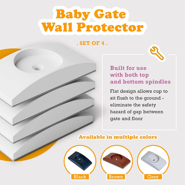 Wall Nanny - Baby Gate Wall Protector (Made in USA) Protects Walls and Doorways from Pet Gates - for Pressure Mounted Indoor Safety Baby Gates - White3