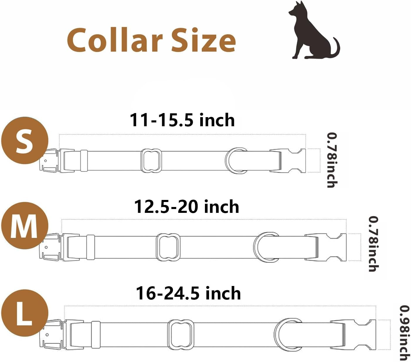 b-f-dog-collar-and-leash-set-leather-silicone-waterproof-odor-proof-dog-collar-and-leash-for-medium-dogs-soft-flexible-dog-collars-adjustable-pet-collar-brown-medium-12-5-20-neck
