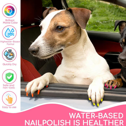 OLINGYOU Dog Nail Polish， Dog Nail Polish Pens Quick Dry-8 Colors, Pet Nail Polish Set for Dogs， DIY Dogs Puppy Nails, Dog Safe Nail Polish Non Toxic, Odorless, Easy to Apply6