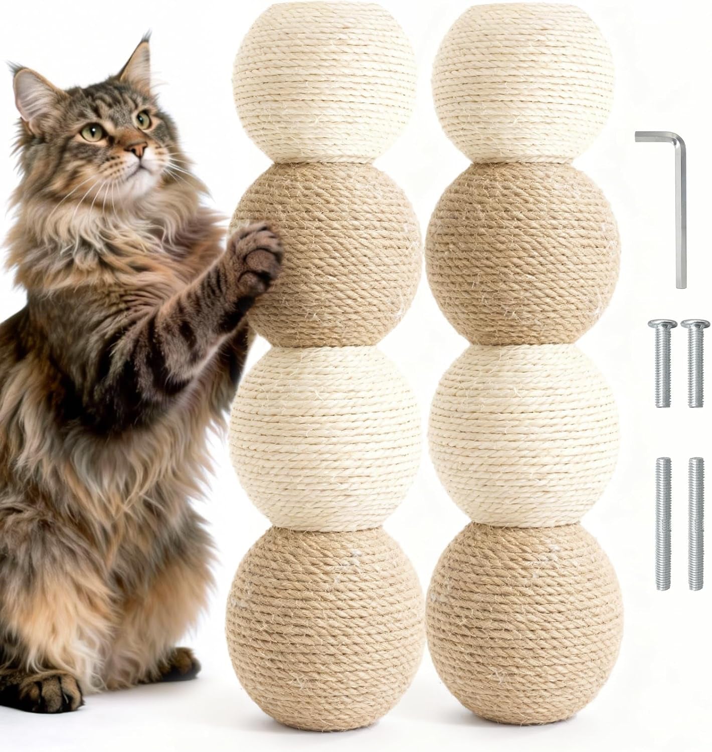 2026-upgraded-2-pack-cat-scratching-post-replacement-13-8-x-3-93-sisal-scratching-poles-with-m8-screws-modern-cat-tree-replacement-parts-for-indoor-cat-tower-repair-white