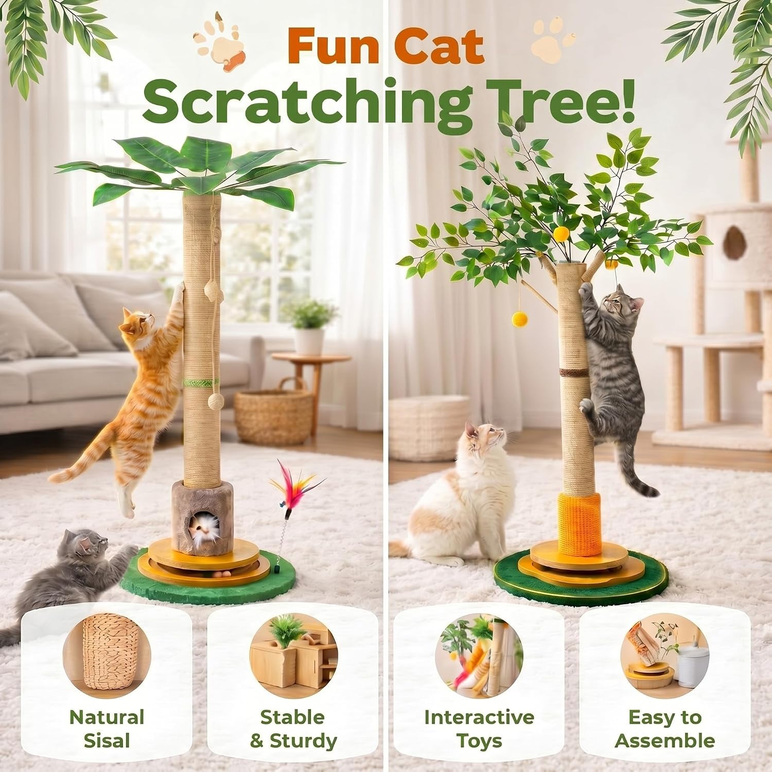 nuanchu-41-inch-tall-cat-scratching-post-tree-for-indoor-cats-adults-scratcher-tree-tower-with-sisal-rope-large-cats-scratching-posts-with-hanging-ball-for-kittens-and-medium-large-pet