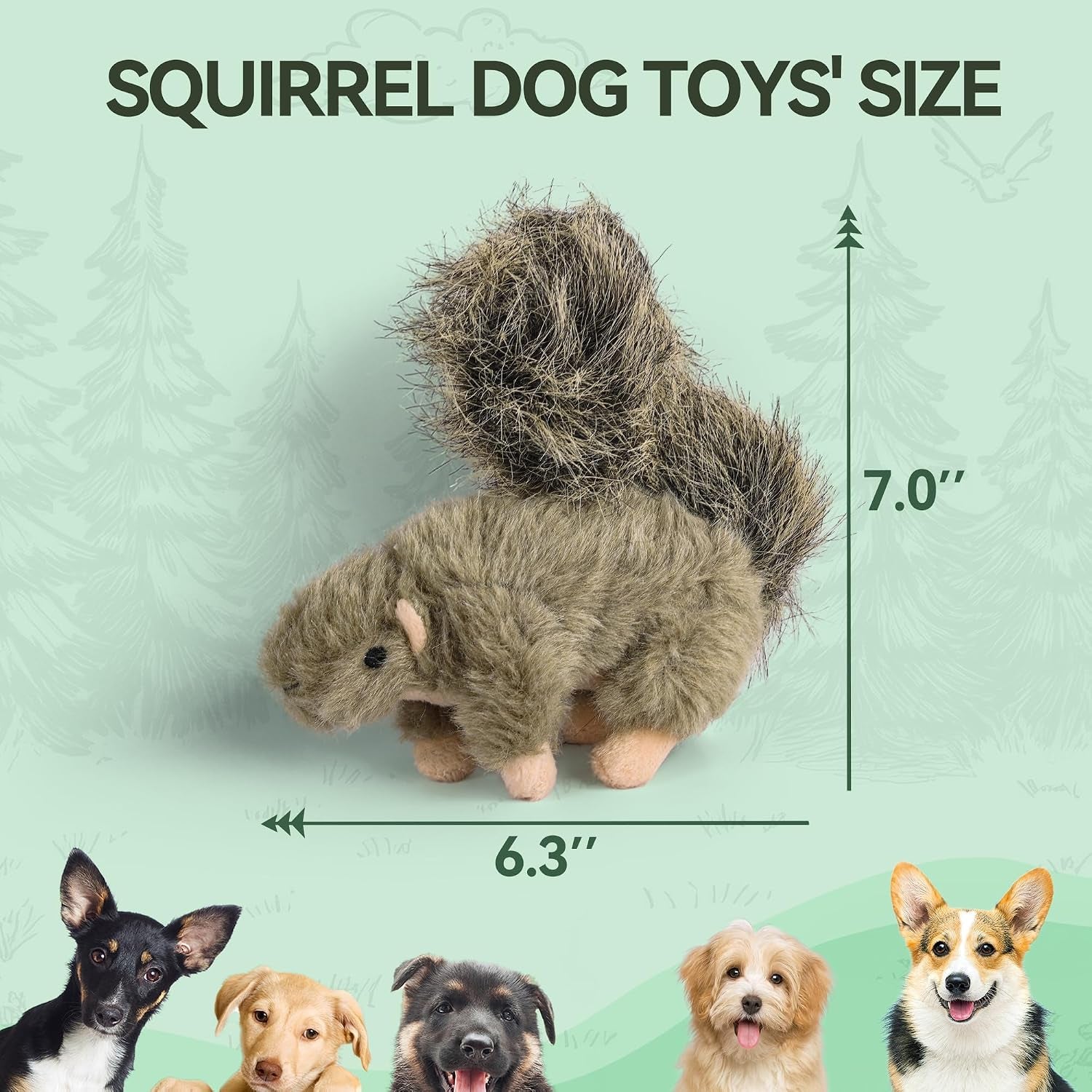 all-for-paws-classic-squirrel-pet-toys-small