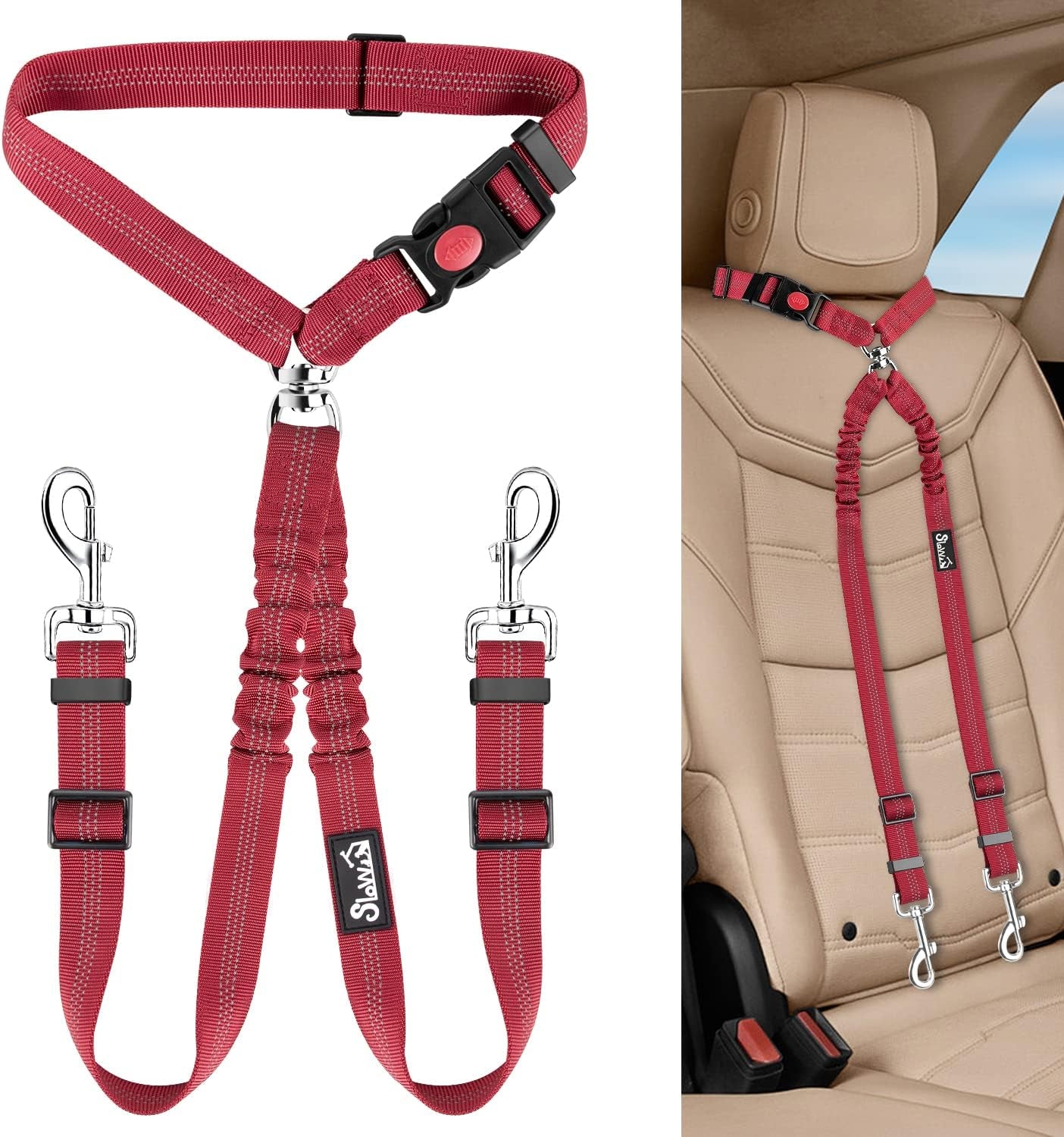 lukovee-double-dog-seat-belt-dual-pet-car-headrest-restraint-safety-seatbelt-no-tangle-dog-leash-duty-adjust-elastic-bungee-puppy-lead-splitter-connect-harness-in-vehicle-travel-for-2-dogs-black