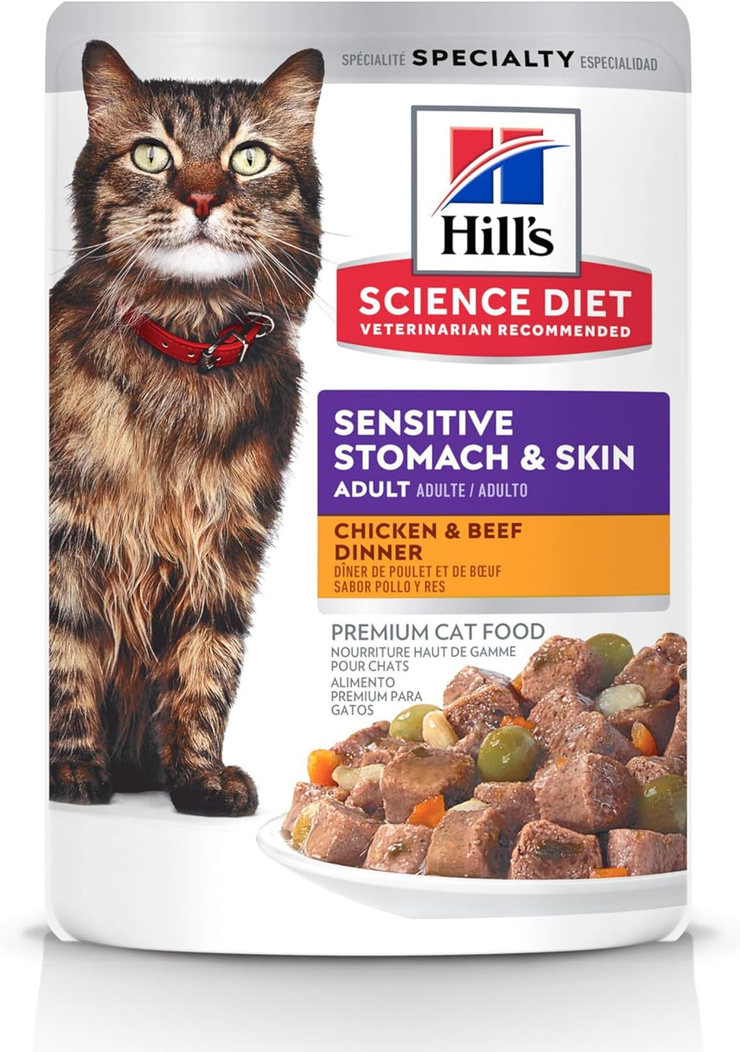 hills-science-diet-sensitive-stomach-skin-wet-cat-food-variety-pack-1-veterinarian-recommended-adult-formula-chicken-beef-salmon-tuna-2-8-oz-pouches-12-pack