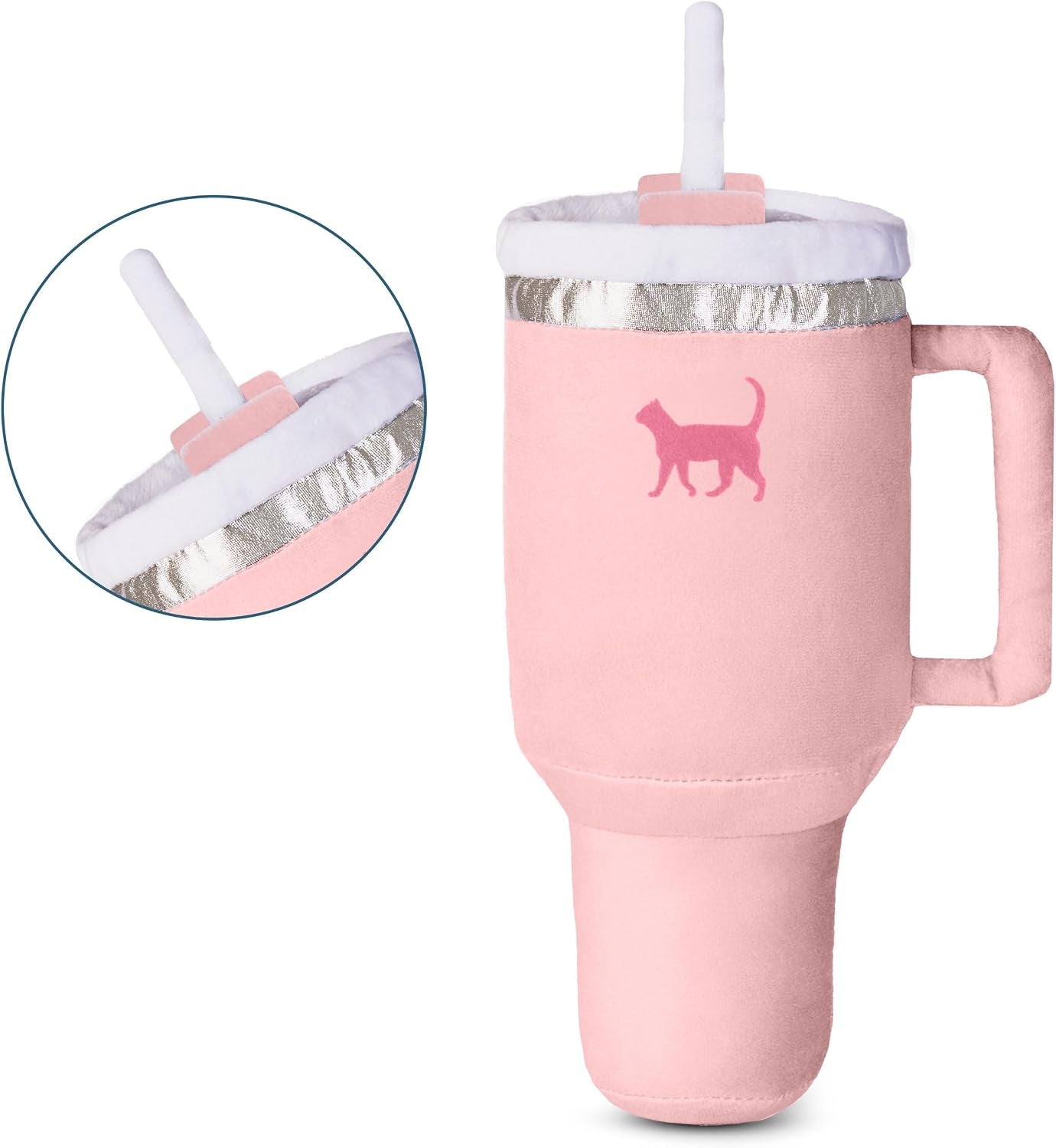 puproar-kitty-cup-catnip-cat-toy-cat-birthday-gift-cute-girly-accessory-crinkle-toy-for-indoor-cats-pink-peach-dust