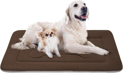 Large Dog Bed Soft Dog Crate Pad Mat, 42 in Non-Slip Bottom Washable Dog Sleeping Mattress Pet Beds Cat Bed Kennel Pad, Dark Blue Gray17