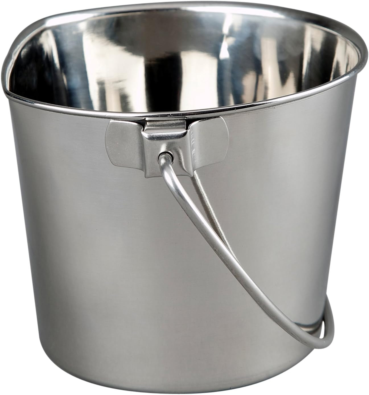 advance-pet-products-4-quart-stainless-steel-bucket-with-dual-hook-perfectly-fits-on-kennels-cages-and-critter-crates-heavy-duty-bucket-for-pets-cleaning-food-prep-flat-sided-pail