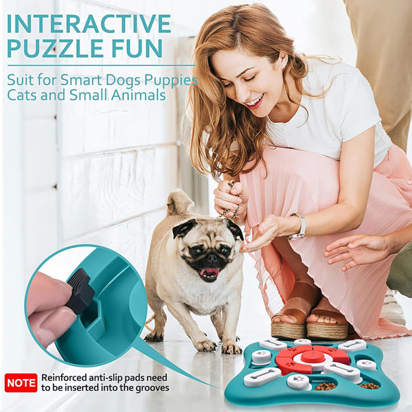 PETSTA Dog Puzzle Toys, Treat Dispensing Dog Enrichment Toys for IQ Training and Brain Stimulation, Interactive Mentally Stimulating Toys as Gifts for Puppies, Cats, Dogs6