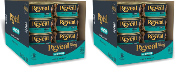 Reveal Chicken Breast in Broth Wet Cat Food 24-Pack 2.47 Oz Cans | 100% Natural, High Quality Protein, Limited Ingredient, Grain Free, Complementary Food, No Fillers, No Artificial Additives12