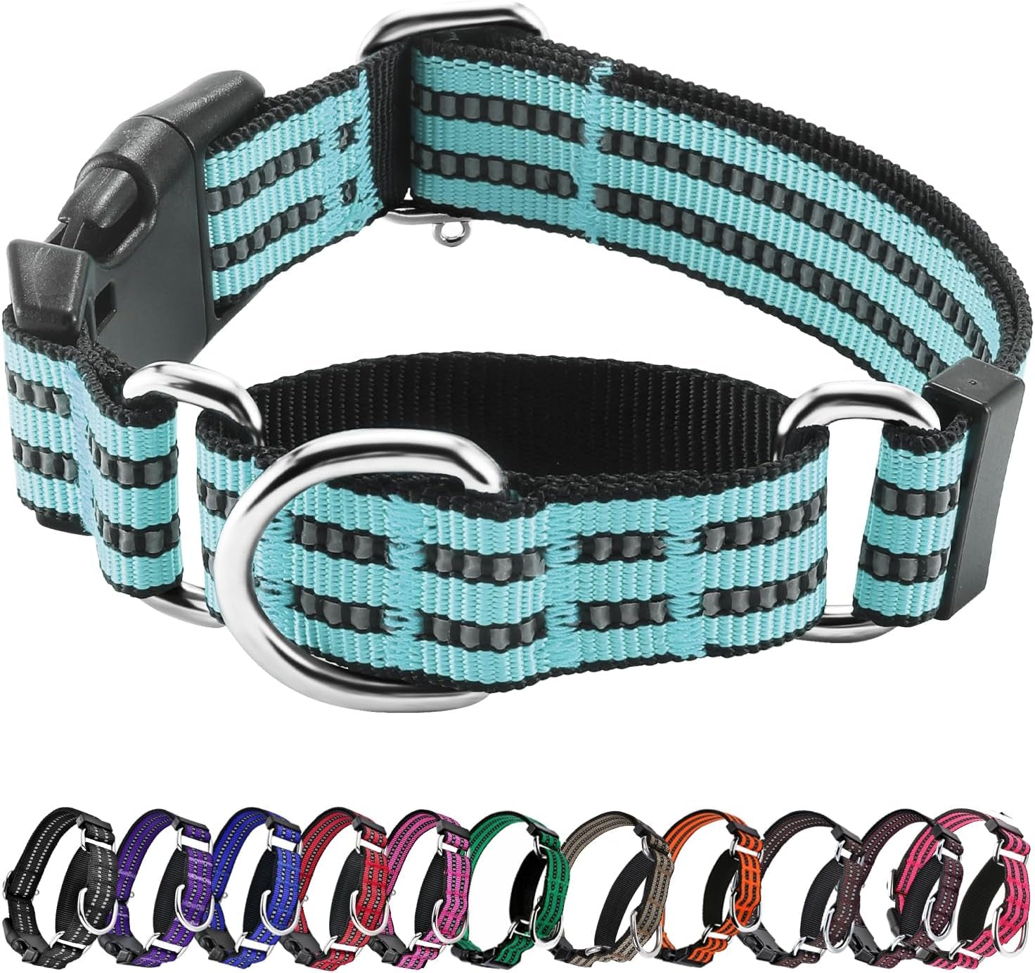 martingale-collars-for-dogs-reflective-escape-proof-training-dog-collars-with-quick-release-buckle-adjustable-no-slip-nylon-dog-collar-for-medium-pets