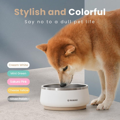 Pawaii Dog Bowl, 34 Oz Stainless Steel Food and Water Bowl, ID Tag, 1 Pack | Double-Wall Design,Non-Slip Rubber Base,Dishwasher Safe,Smooth Open Design, Not a Slow Feeder,Easy-Rinse Interior6