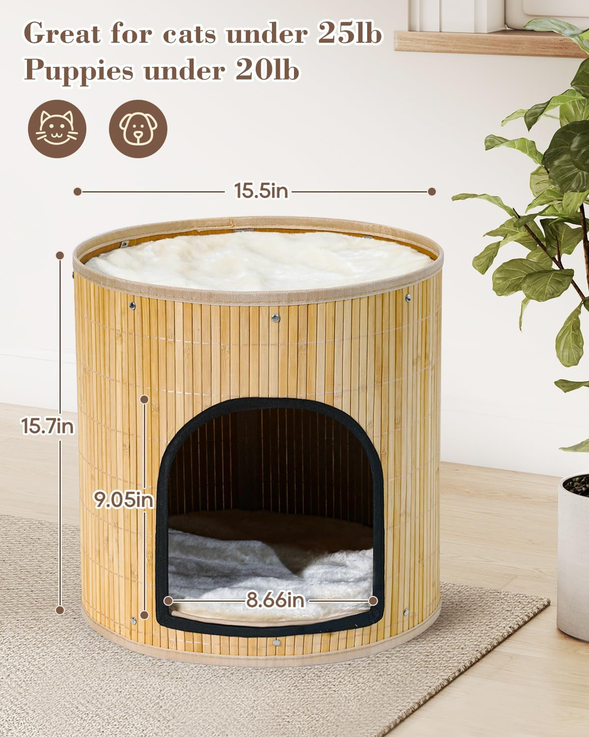 syandlvy-large-cat-house-kitten-condo-with-bed-for-indoor-cats-portable-2-tier-foldable-natural-bamboo-cave-with-double-sided-cushion-15-5x15-7-washable-kitten-hideout