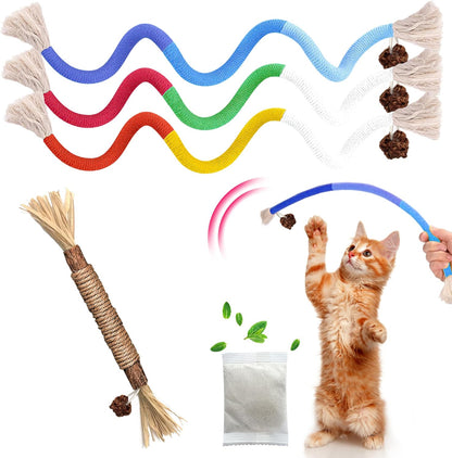 Silvervine Sticks Cat Chew Toys for Indoor Cats Dental Care Teeth Cleaning, Natural Kitten & Cat Teething Toys for Health, Catnip Toys Cat Chew Rope Suitable for All Breeds of Aggressive Chewers Cat8
