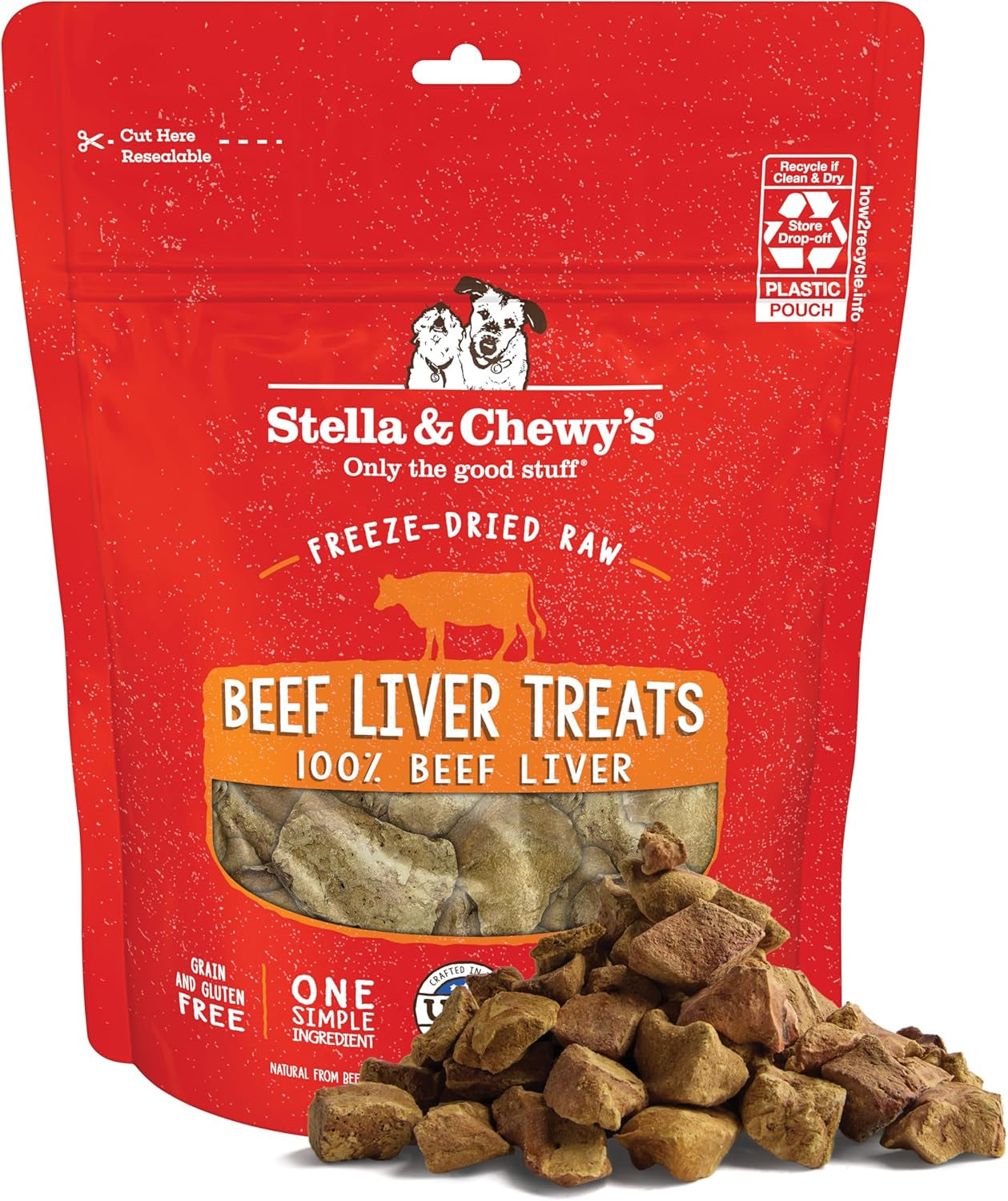 stella-chewys-freeze-dried-raw-chicken-heart-dog-treats-single-ingredient-no-additives-premium-training-treats-perfect-for-picky-eaters-11oz-bag