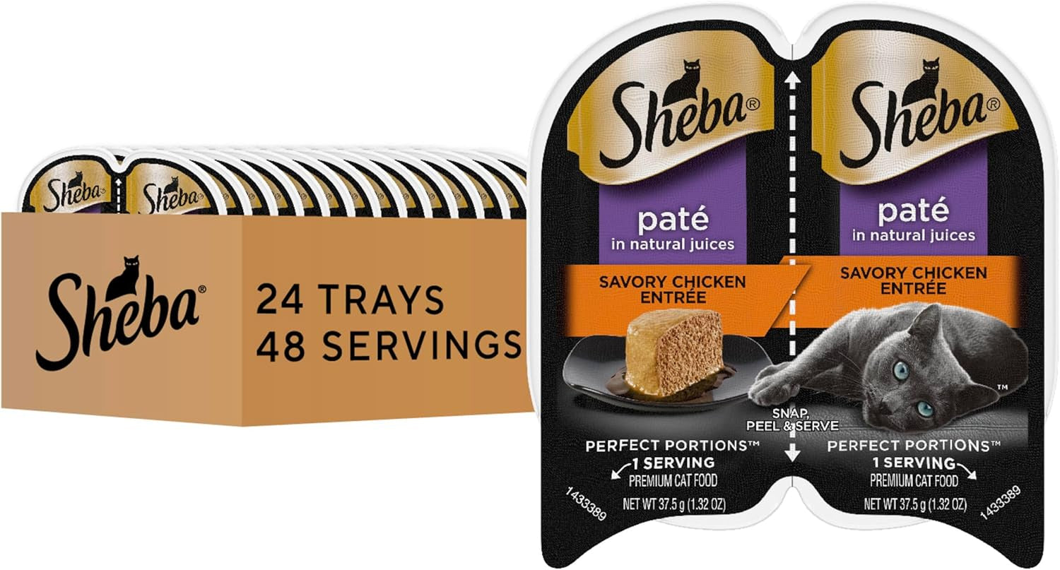 sheba-perfect-portions-pate-wet-cat-food-savory-chicken-2-6-oz-24-ct-grain-free-48-servings-no-fillers-made-in-usa-real-meat-complete-balanced-essential-vitamins-twin-pack-trays