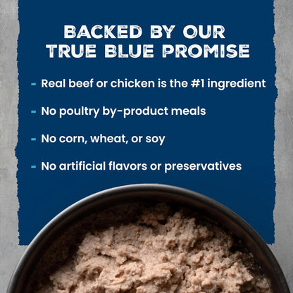 Blue Buffalo Wilderness Adult Wet Dog Food Variety Pack, Beef & Chicken Grill, 32G Protein, and Chicken & Salmon Grill, 35G Protein, Grain-Free & High-Protein, Natural, 12.5-Oz. Each (6 Cans)6