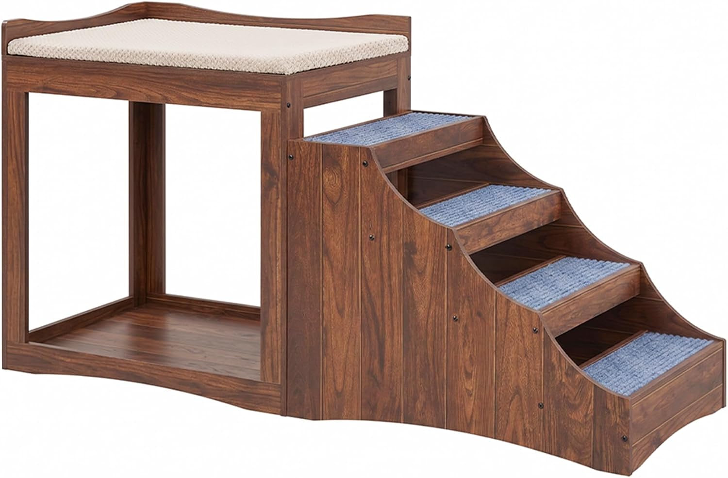 unipaws-pet-bunk-bed-with-removable-step-for-dog-and-cat-window-perch-seat-multi-level-bed-with-cushion-and-cat-scratch-pad-indoor-use-grey