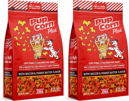 Pup Corn plus - Puffed Dog Treats with Prebiotics and Probiotics - Chicken & Cheddar Cheese (24Oz) - Made in USA16