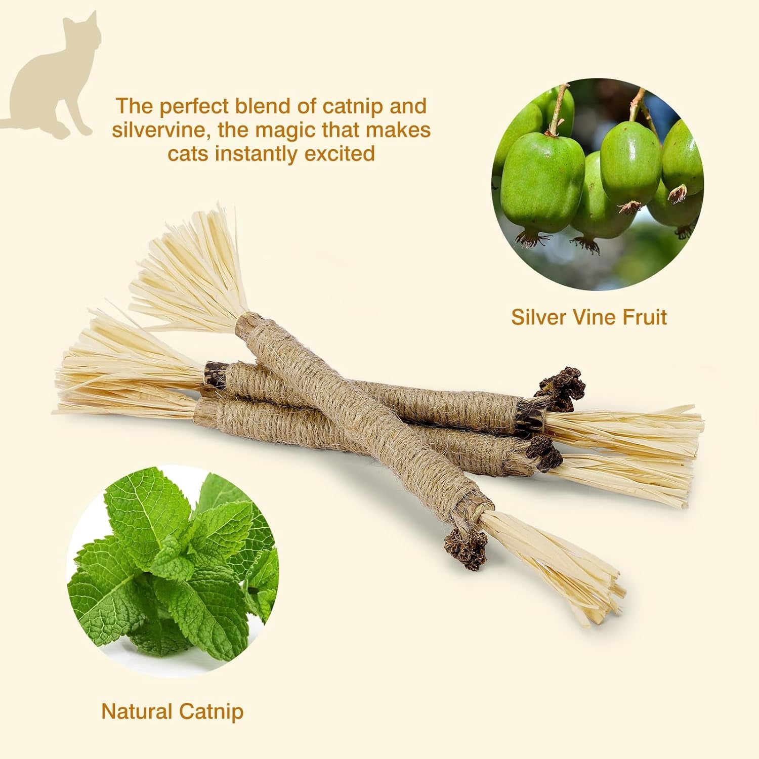 4-pack-silvervine-sticks-for-cats-cat-chew-toy-for-teeth-cleaning-edible-matatabi-kitty-chew-sticks-catnip-cat-toys-for-indoor-cats-4-sticks