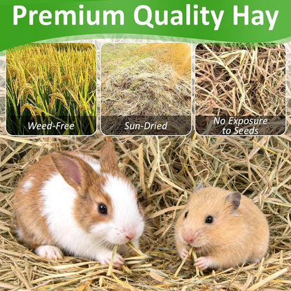 MAQIHAN Natural Straw for Small Animal Bedding - 5.92 Oz Dry Garden Straw | Animal Hay Bedding and Nest Material for Sleeping, Chewing and Toys for Rabbits, Bed Mat3