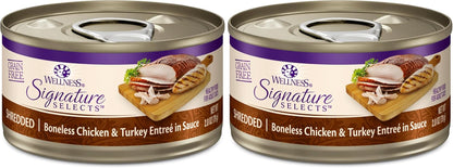 Wellness CORE Signature Selects Flaked Adult Canned Wet Cat Food, Natural, Protein Rich, Grain Free, Skipjack Tuna and Wild Salmon Entrée Recipe, 2.8 Oz, Pack of 12 Cans20