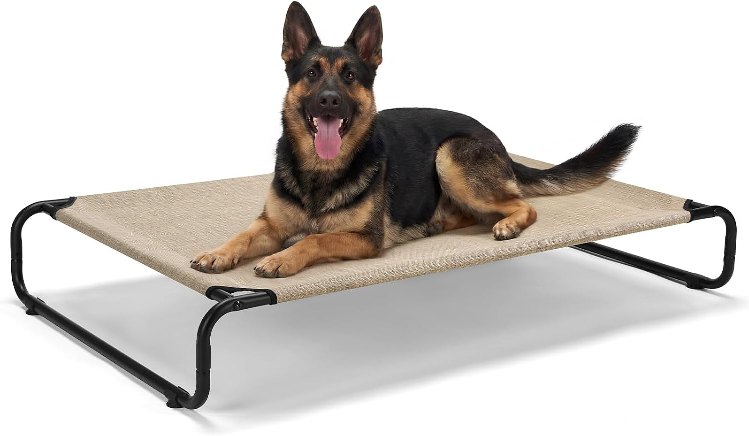 veehoo-cooling-elevated-dog-bed-outdoor-dog-bed-for-large-dogs-raised-dog-cot-with-thickened-frame-durable-teslin-mesh-anti-slip-rubber-feet-pet-hammock-for-indoor-or-camping-41-x-26-black