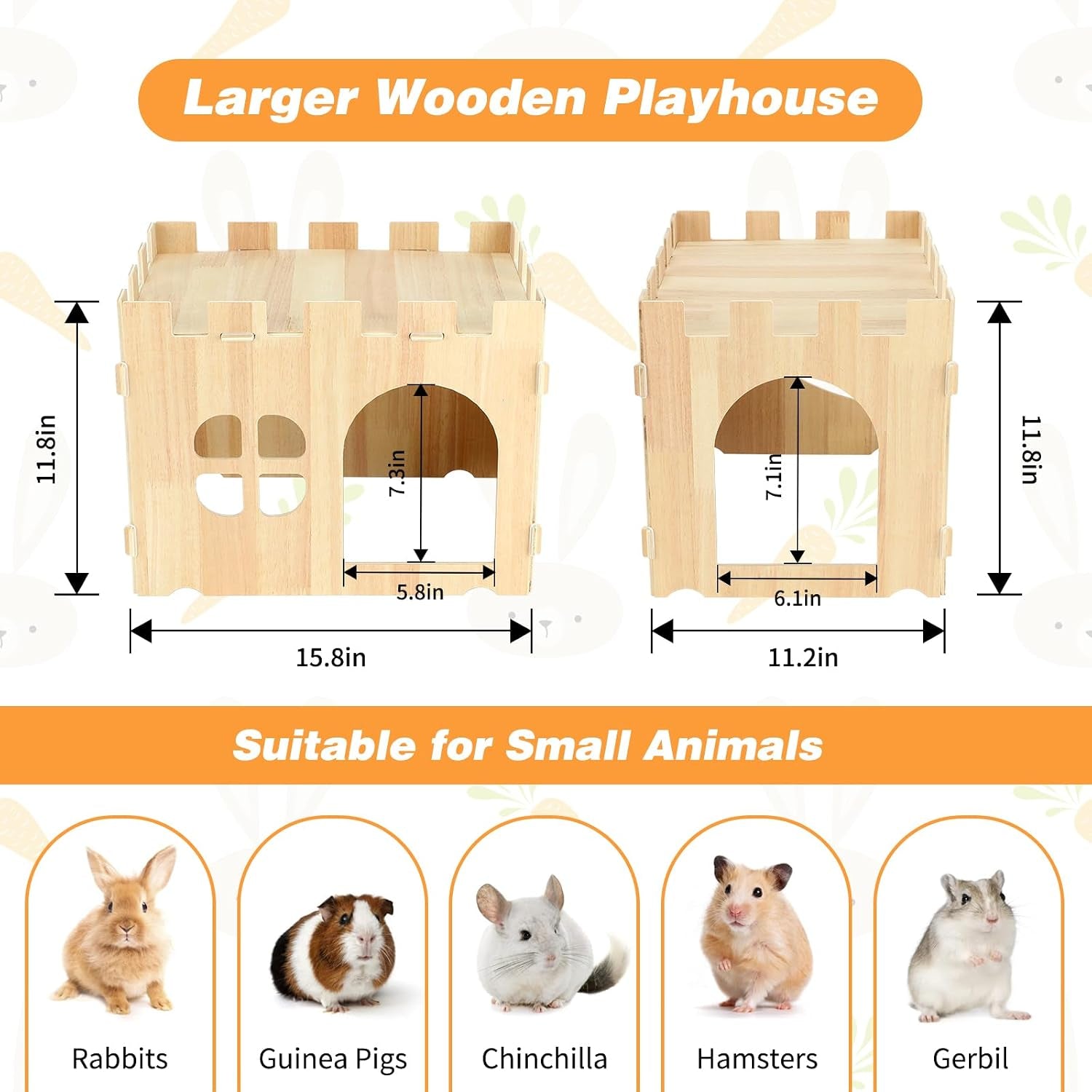 bwogue-large-wooden-bunny-hideout-detachable-rabbit-castle-for-small-animal-wooden-rabbit-hideout-wooden-rabbit-hideaway-bunny-houses-and-hideouts-two-doors-2-story-play-rest-indoor-rabbit
