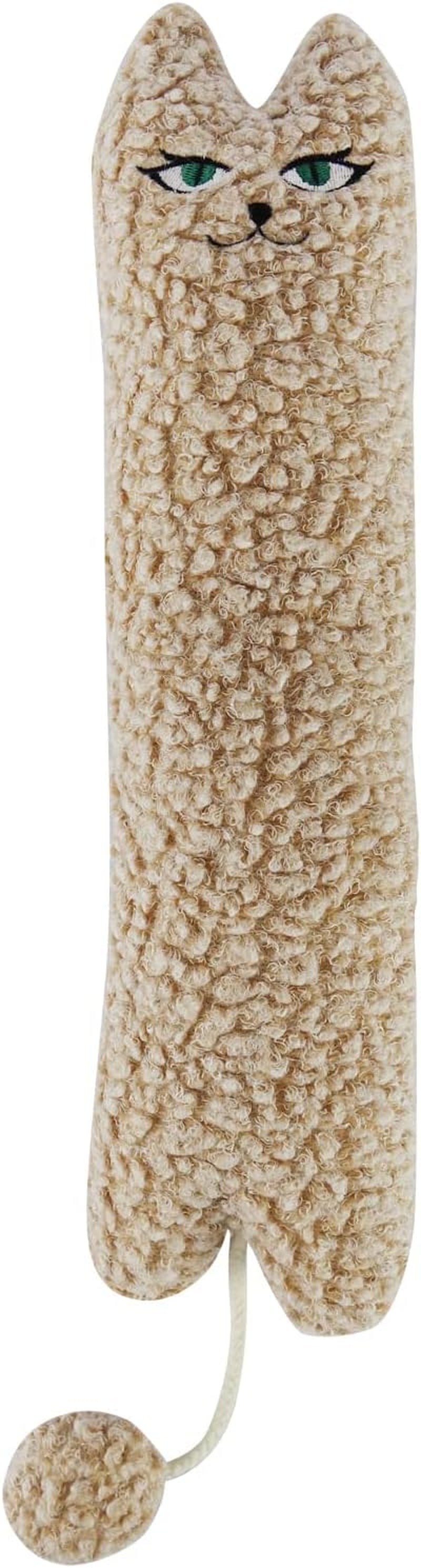 ttcat-14-6-inch-large-curly-plush-pillow-cat-kicker-toy-with-catnip-silvervine-powder-soft-stuffed-cat-chew-toy-with-tail-interactive-toy-for-indoor-cats-and-kittensgrey