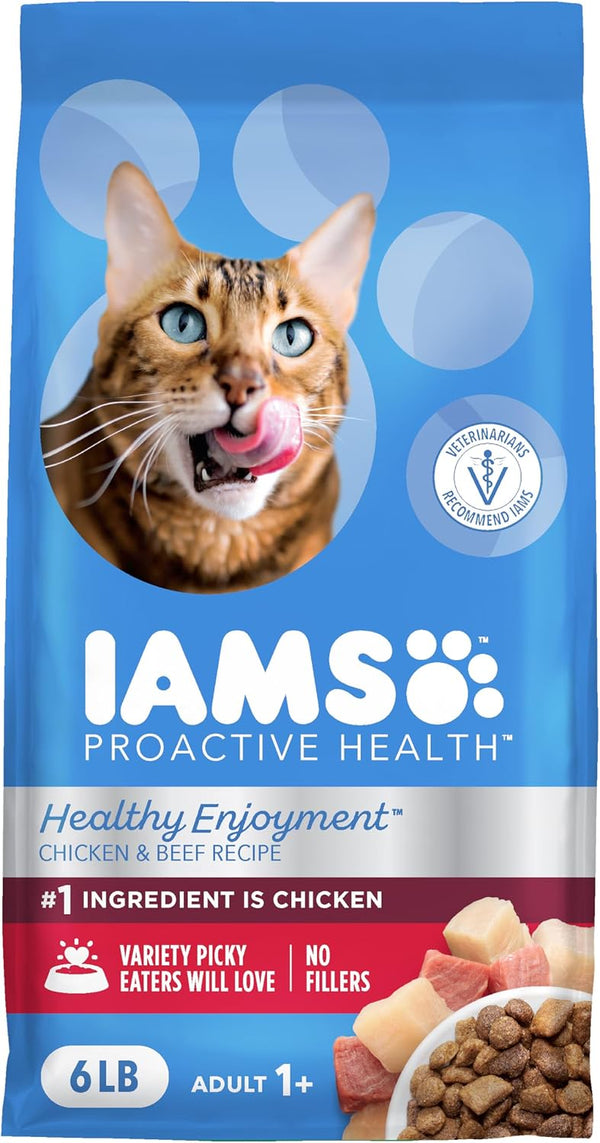 IAMS Healthy Enjoyment Dry Cat Food, Chicken & Salmon Recipe, 3 Lb | Vet-Recommended, Real Chicken #1 Ingredient, Natural Fiber & Prebiotics, Supports Immune & Digestive Health, Muscle Care15