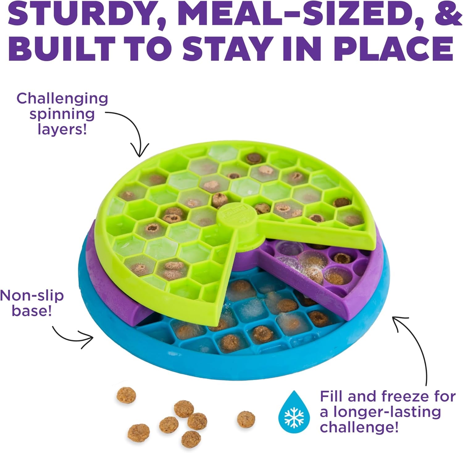 outward-hound-by-nina-ottosson-lickin-layers-3-in-1-interactive-dog-feeder-puzzle-lick-mat-slow-feeder-bowl-mental-stimulation-toy-for-medium-large-dogs-2-cup-capacity-10-4-in-x-2-8-in