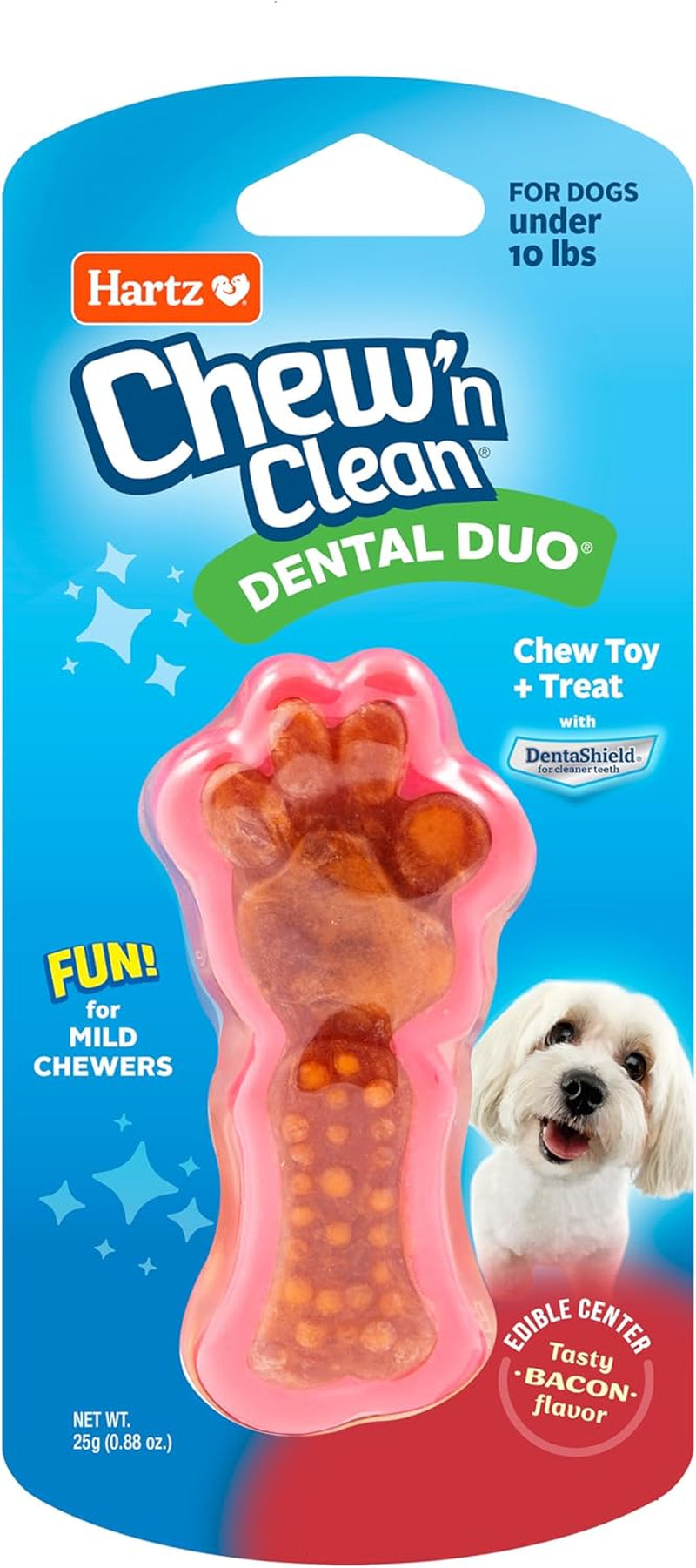 hartz-chew-n-clean-dental-duo-dog-treat-chew-toy-color-varies-extra-small-6-count