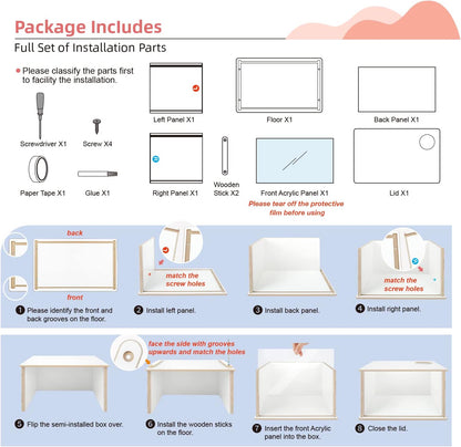 Niteangel Visible Hamster Digging Box for Syrian Dwarf Roborovski Campbell Hamsters Gerbils Mice Lemmings Degus or Other Small-Sized Pets (Burlywood)5