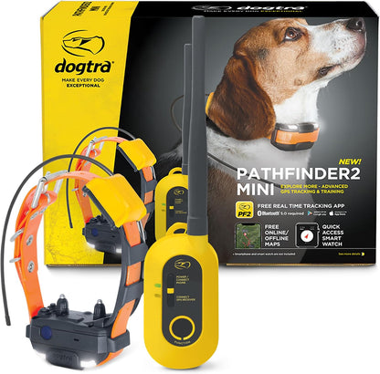 Dogtra PATHFINDER2 MINI Compass Live GPS Dog Tracking & Training System - 4-Mile Range E-Collar Handheld with No Subscription, Offline Maps, GPS Fence, Expandable up to 21 Dogs, for Dogs 15+ Lbs10