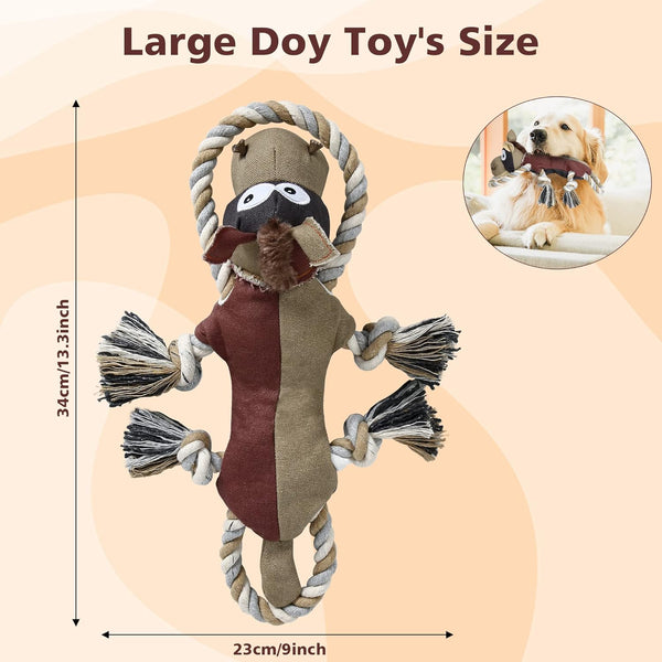 IOKHEIRA Dog Toys for Aggressive Chewers,Tough Indestructible Dog Toys,Squeaky Toys for Large Dogs,Durable Dog Chew Toys (Auburn)5