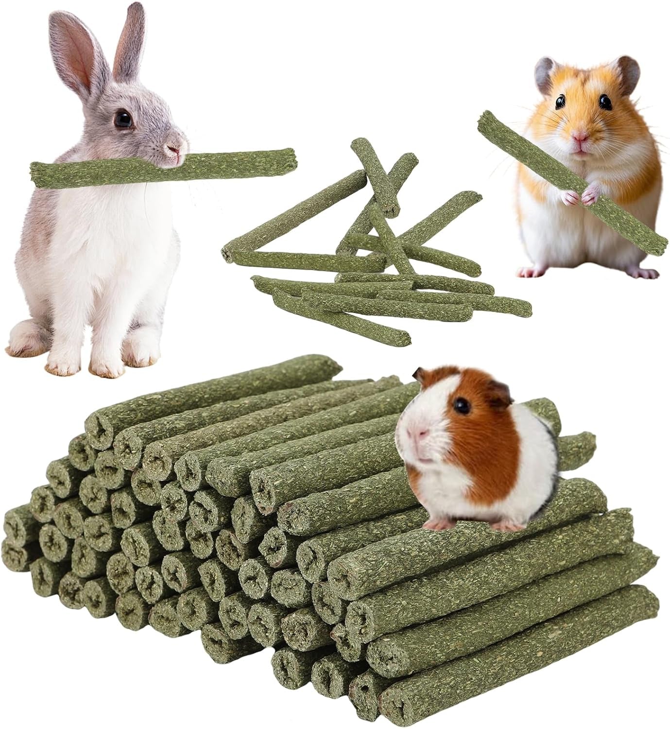 100pcs-timothy-hay-sticks-for-rabbits-guinea-pigs-chinchillas-chew-treats-natural-timothy-grass-molar-teeth-stick-bunny-chew-toys-for-rabbits-chinchillas-guinea-pigs-hamsters-rodents