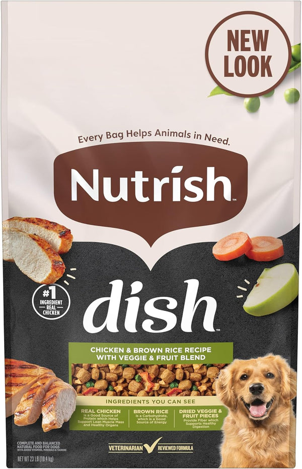 Nutrish Dish Chicken & Brown Rice Recipe with Veggie & Fruit Blend Dry Dog Food, 3.75 Lb. Bag (Rachael Ray)11