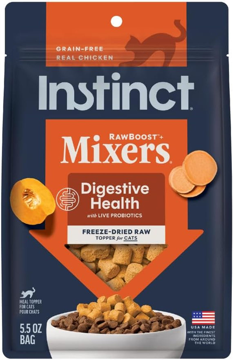 instinct-freeze-dried-mixers-cat-food-toppers-digestive-health-5-5-oz-freeze-dried-raw-meal-topper-or-treat-functional-whole-foods-fiber-and-probiotics-for-gut-support