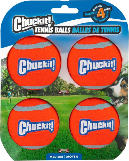 Chuckit! Dog Tennis Ball Dog Toy, Medium (2.5 Inch Diameter) for Dogs 20-60 Lbs, Pack of 46