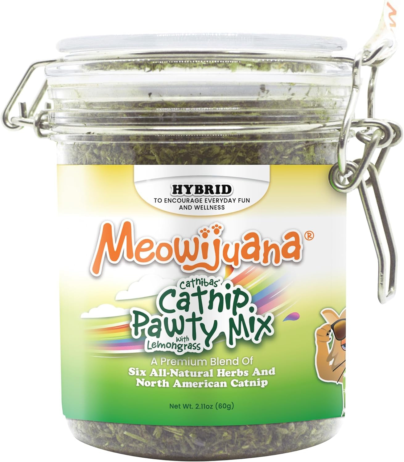 meowijuana-catnibas-catnip-pawty-mix-jar-high-potency-catnip-blend-organic-hand-harvested-north-american-catnip-blend-for-cats-fine-ground-for-toys-beds-scratchers-play-or-calm