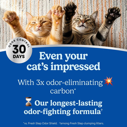Fresh Step Heavy Duty Odor Block Advanced Multi Cat Clumping Litter with Febreze, 17.5 Lb (Package May Vary)3