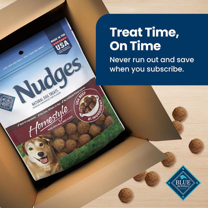 Blue Buffalo Nudges Beef & Rice Homestyle Natural Dog Treats, Meatball-Inspired Recipe, Healthy Reward or Training Treat, Made in the USA with Real Beef, No Artificial Preservatives, 16 Oz.10
