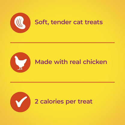 Meow Mix Irresistibles, Soft Cat Treats with White Meat Chicken, 3 Oz. Bag2