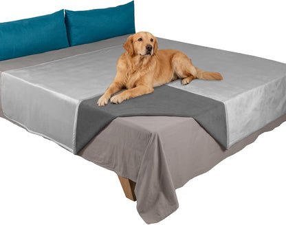 Ameritex Pet Bed Blanket Reversible 100% Waterproof Velvet Super Soft for Sofa and Bed (82X102 Inches, Cream+Sand)16