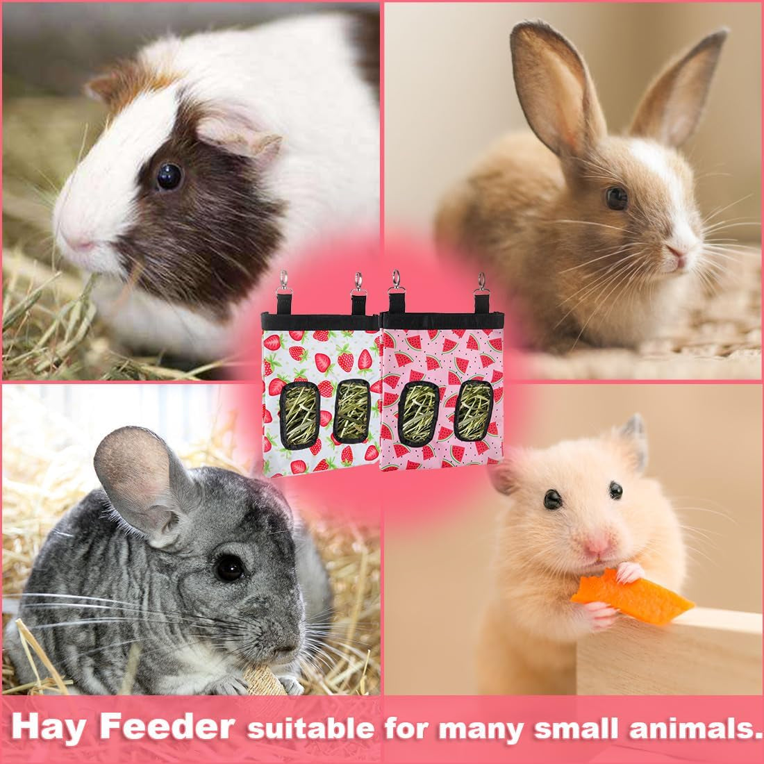 dzwlkj-guinea-pig-hay-feeder-2-pack-11-x-9-x-1-inches-rabbit-hay-feeder-bag-stainless-steel-600d-oxford-watermelon-and-strawberry
