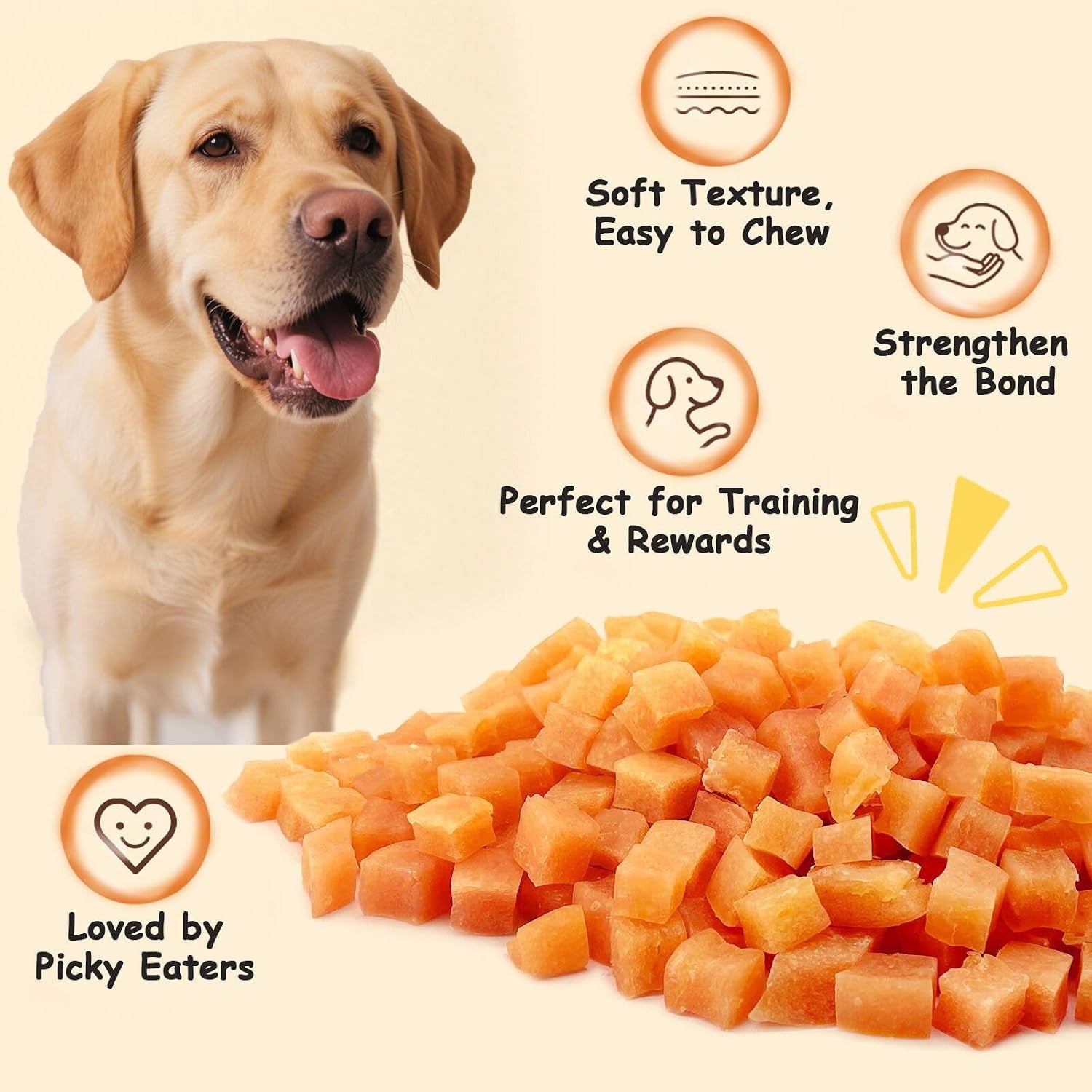 soft-chicken-treats-for-dogs-grain-free-training-rewards-snacks-high-protein-chewy-bites-for-puppy-and-small-senior-dogs-10-6-oz