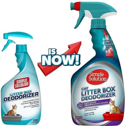 Simple Solution Cat Litter Deodorizer, Litter Box Odor Eliminator, Cat Urine Remover, Kitten Supplies, Pee Cleaner, Pet Odor Eliminator, 32 Ounces7