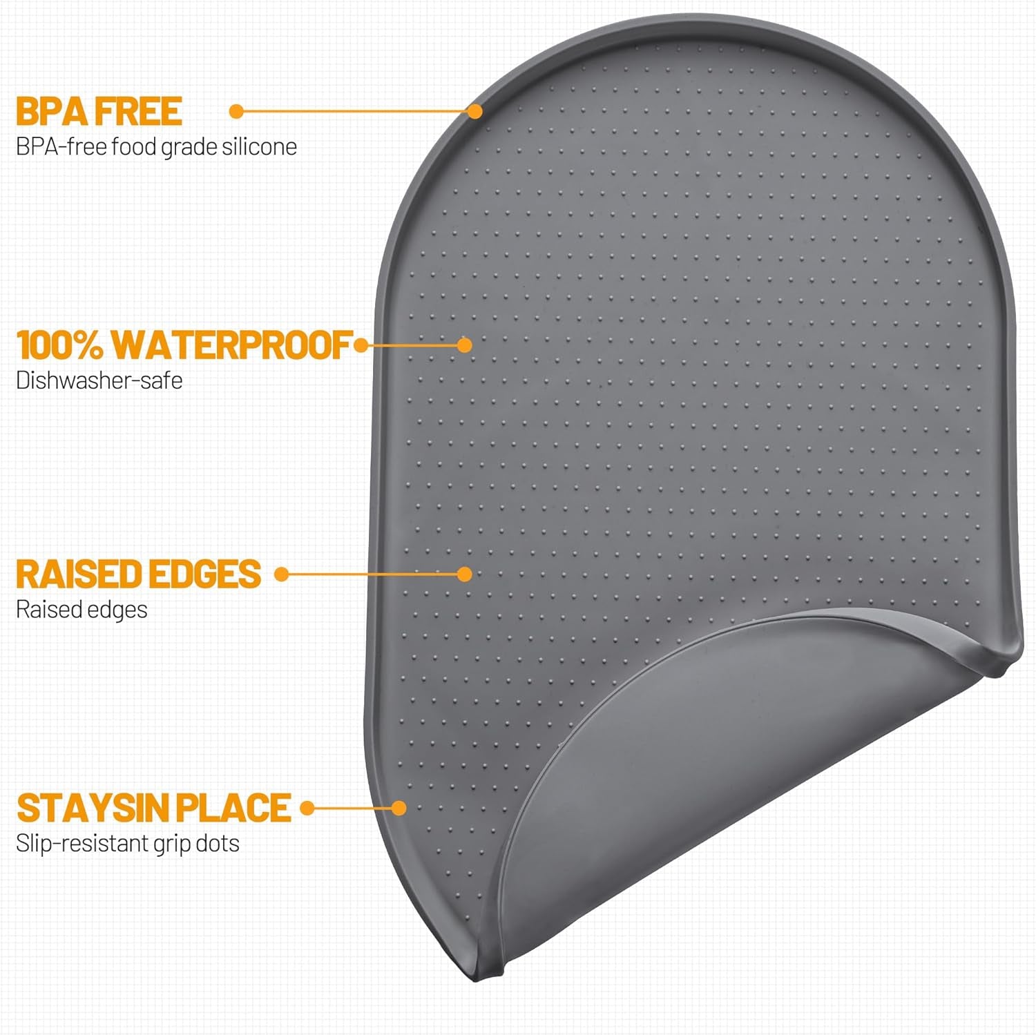 hubulk-100-waterproof-silicone-pet-feeding-mat-with-raised-edge-for-food-and-water-dog-bowl-mats-cat-bowls-placemat-with-high-lip-protects-floor-for-cats-and-dogs-gray-19-l-x-12-w